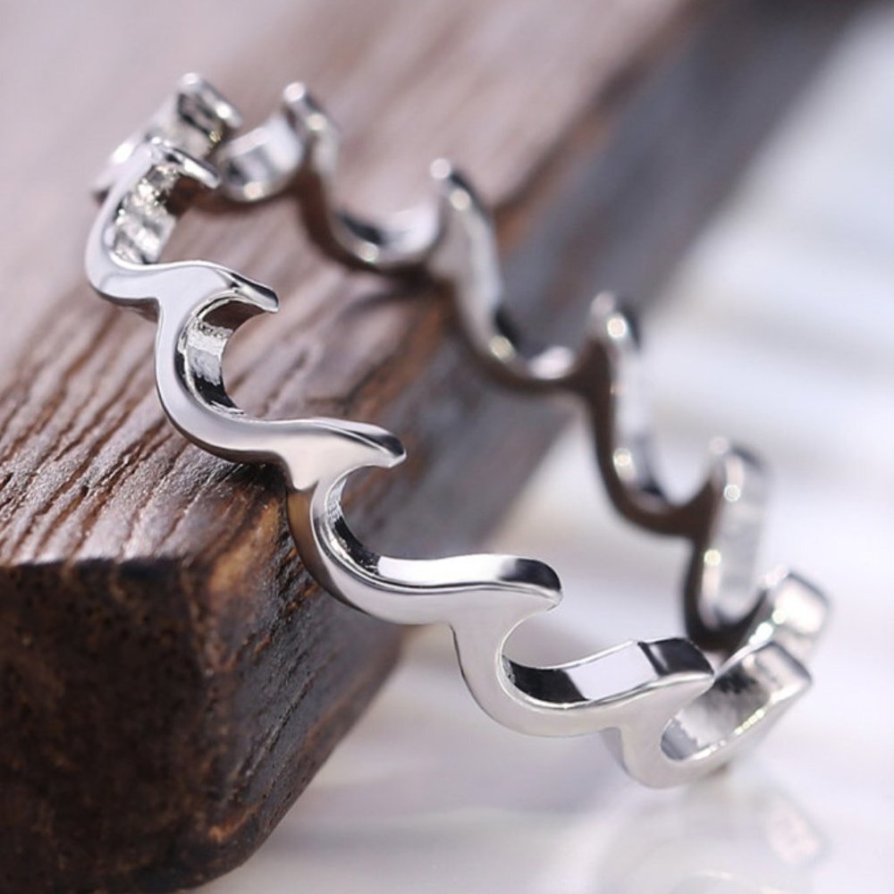 ✨ Wave Fire Minimalist Simple Trendy Anillos Lovely Rings for Women, PD076